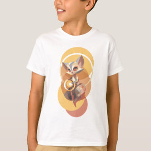 Camiseta Espírito Místico da Raposa Luz Dourada Crianças