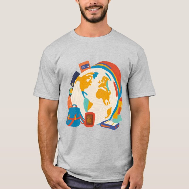 Camiseta Espírito Nômade - Explore a Teia do Exterior (Frente)