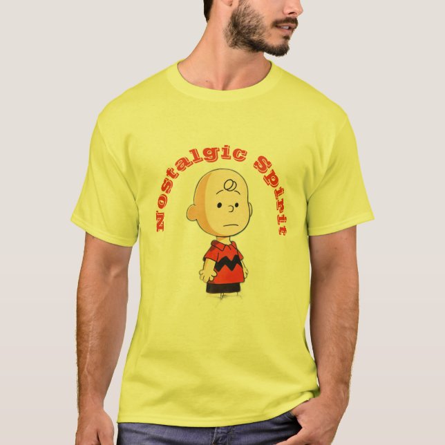 Camiseta Espírito Nostálgico: Charlie Brown encontra Miyaza (Frente)