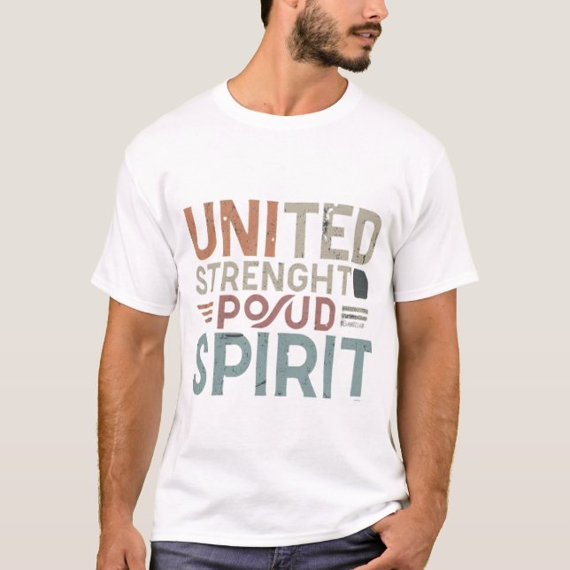 Camiseta Espírito Orgulhoso da Força Unida (Frente)