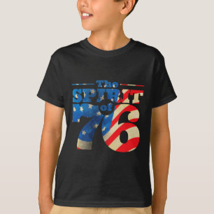 Camiseta Espírito Retro De 76 De 4 De Julho