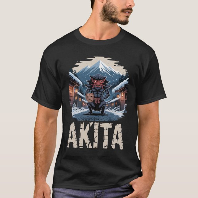 Camiseta Espírito Yokai de Akita  (Frente)