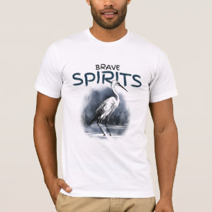 Camiseta Espíritos corajosos Heron Artística T-Shirt