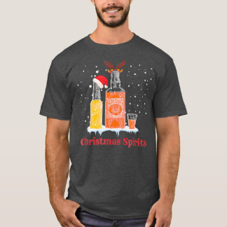 Camiseta Espíritos de Natal Engraçados Bebendos