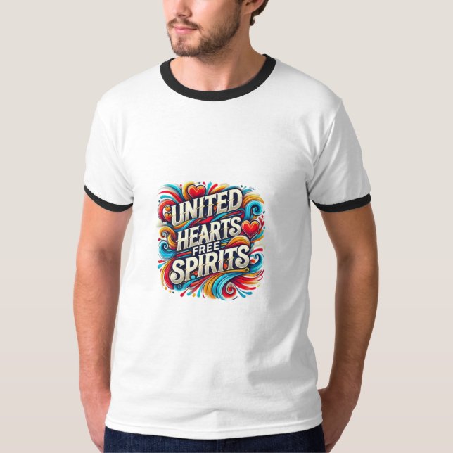 Camiseta Espíritos Livres de Corações Unidos (Frente)