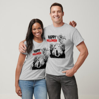 Camiseta Espíritos Sombrios se Reunindo cinza