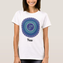 Espiritual Mandala Om Purple Aqua Blue Personaliza