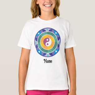 Camiseta Espiritual Mandala Rainbow Color Chinês Personaliz