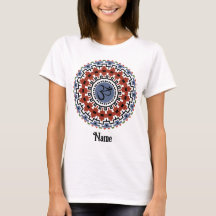 Espiritual Mandala Yoga Om Rust Blue Personalizado
