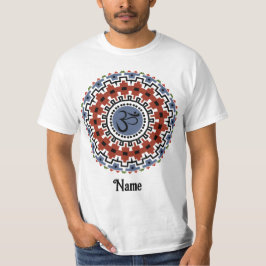 Camiseta Espiritual Mandala Yoga Om Rust Blue Personalizado