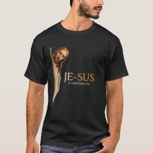 Camiseta Espiritual vigiando Jesus está te vigiando