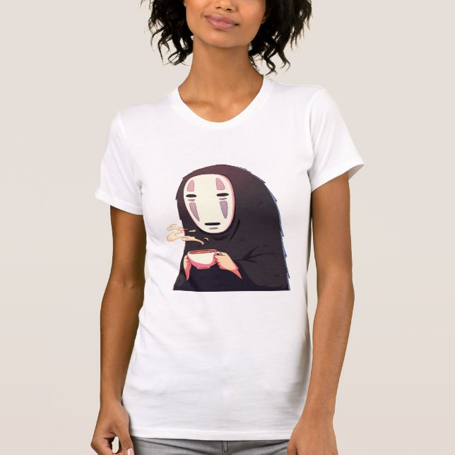 Camiseta espirituoso - chá de bebendo de anime de máscara (Frente)