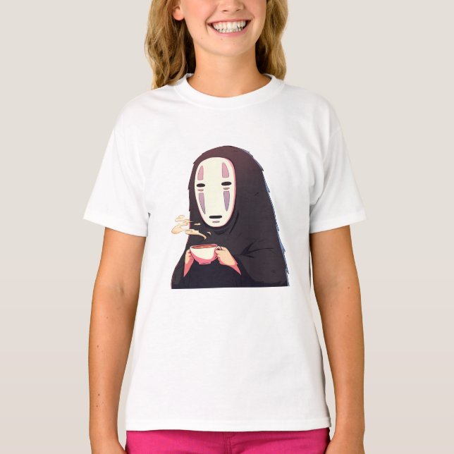 Camiseta espirituoso - chá de bebendo de anime de máscara (Frente)