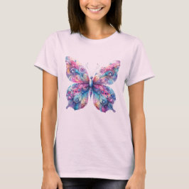 Camiseta Esplendor de Borboleta Rosa T-Shirt
