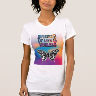 Camiseta Esplendor de borboletas da vida é um Design sem fi