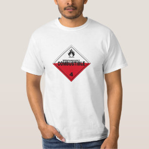 Camiseta Espontâneamente sinal de aviso do perigo de