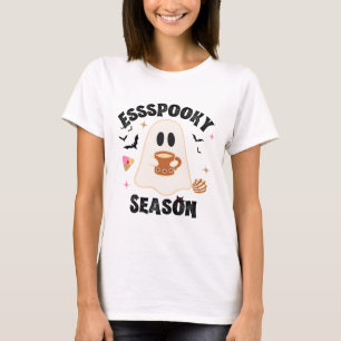 Camiseta Espooky Season Funny Ghost Groovy Retro Halloween