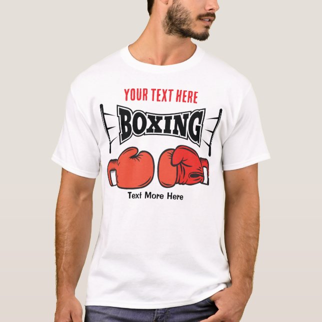 Camiseta Esporte de Boxe Poder e Design de Luta (Frente)