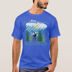 Camiseta Esporte de caminhada garoto retrô