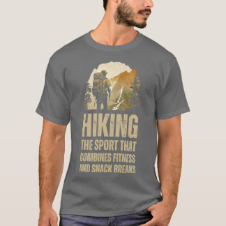 Camiseta Esporte de caminhada na montanha combina condicion
