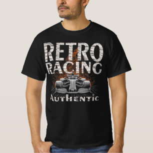 Camiseta Esporte de carro de corrida retrô autêntico