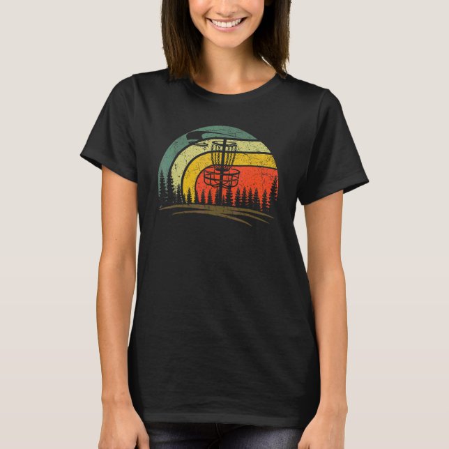 Camiseta Esporte de Disco Voador Frolf Golfe de Disco Retro (Frente)