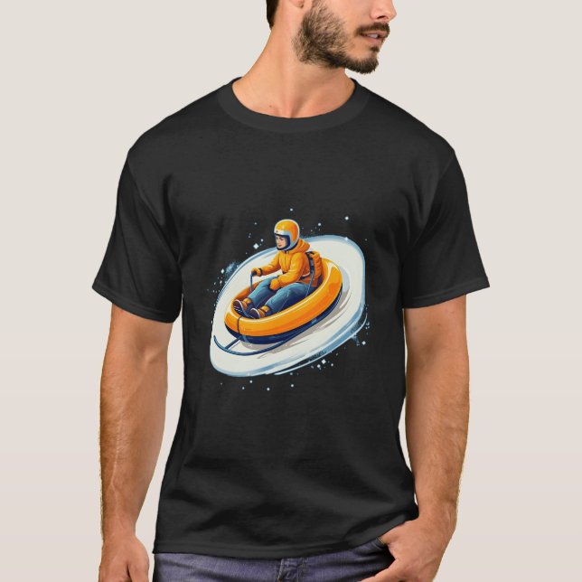 Camiseta Esporte de Inverno com Trenó Para E (Frente)