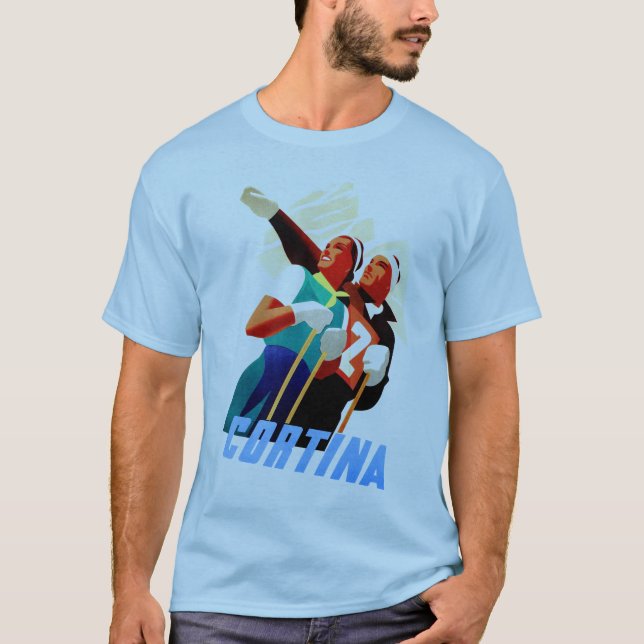 Camiseta Esporte de inverno italiano do esqui do viagem do (Frente)