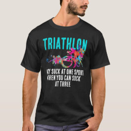 Camiseta Esporte de Triatlo Moderno Colorido Sarcástico