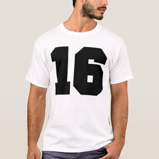 Camiseta Esporte do número 16 (Frente)