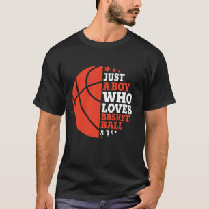 Camiseta Esporte Engraçado Um Menino Que Adora O Basquete