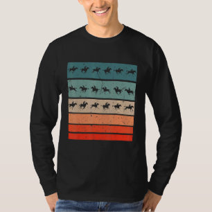 Camiseta Esporte Equestre Corrida De Cavalos Montando
