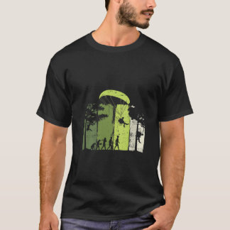 Camiseta Esporte Extremo de Evolução de Paramotor de Parape