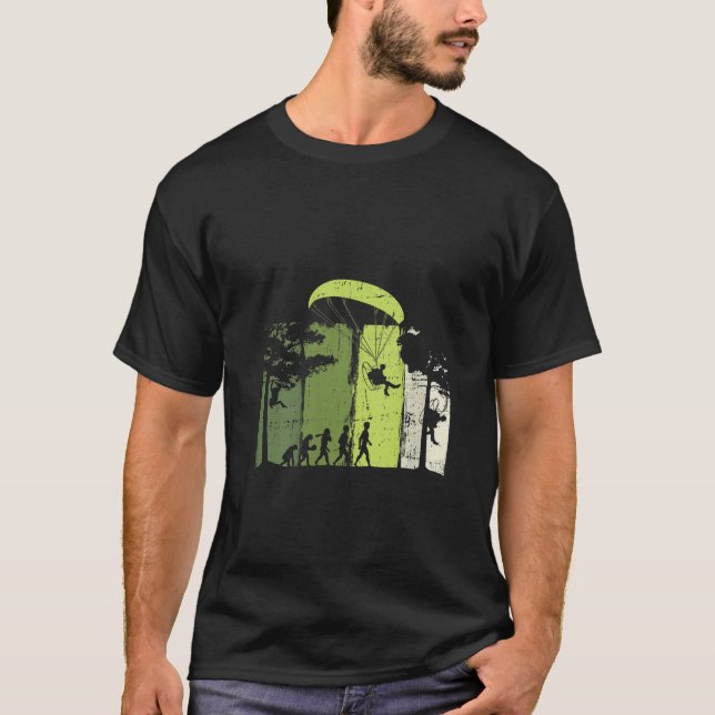 Camiseta Esporte Extremo de Evolução de Paramotor de Parape (Frente)
