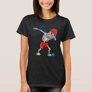 Camiseta Esporte Lacrosse Skeleton Men Meninos Halloween Co