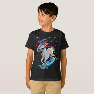 Camiseta Esporte mágico de patinagem do unicórnio dos