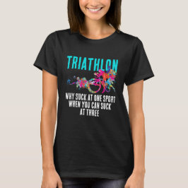 Camiseta Esporte Moderno Sarcasmo Triatlo Negrito Turquesa