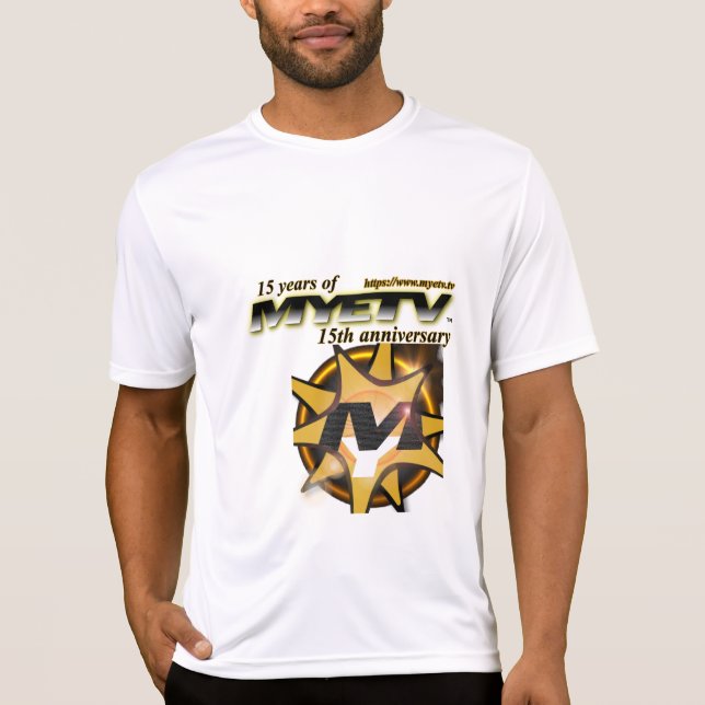 Camiseta Esporte-Tek Masculina de MYETV - 15 anos (Frente)