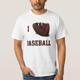 Camiseta Esportes Antigos, Eu Amo Beisebol, Eu Luso Beisebo
