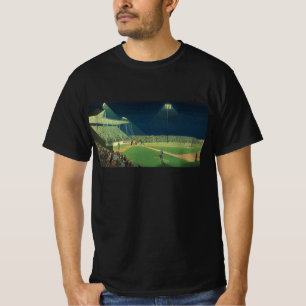 Camiseta Esportes Antigos, Jogo de Beisebol à Noite