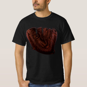Camiseta Esportes Antigos, Luvas de Beisebol de Couro Antig