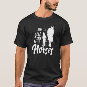 Camiseta Esportes Apenas Uma Menina Que Ama Cavalo