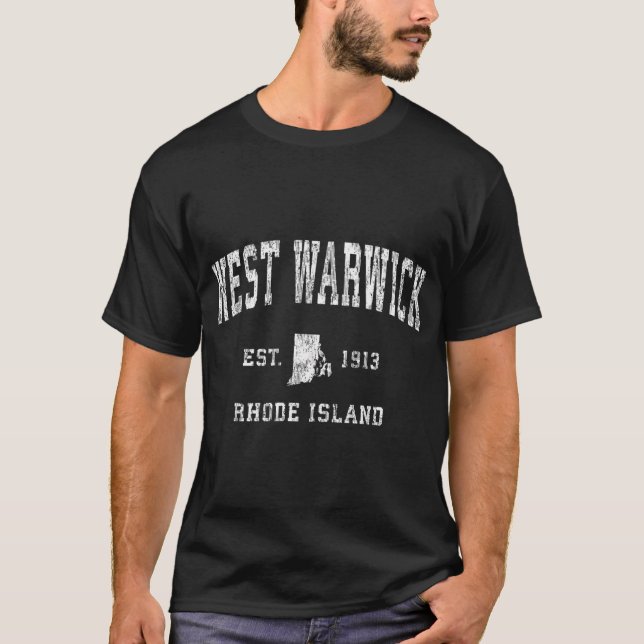 Camiseta Esportes Atléticos Ri, Ilha Ri, West Warwick (Frente)