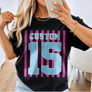Camiseta Esportes Beisebol Futebol Nome da Equipe Número