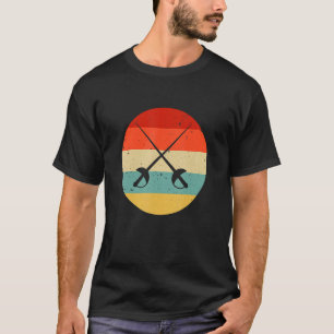 Camiseta Esportes com cerca de vedação retrô