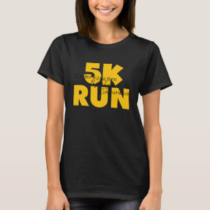 Camiseta Esportes de atletismo de corrida amarela de 5K
