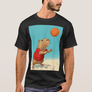 Camiseta Esportes de Capivara Fofa Futsal Engraçado