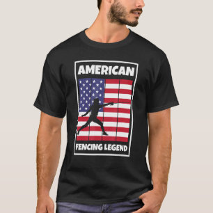 Camiseta Esportes De Cerca De Lenda Americana Para Fencer F