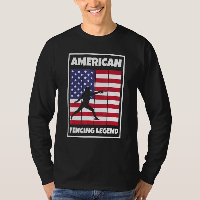 Camiseta Esportes De Cerca De Lenda Americana Para Fencer F (Frente)