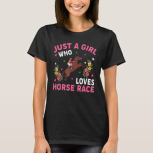 Camiseta Esportes De Corrida De Cavalos Apenas Uma Garota